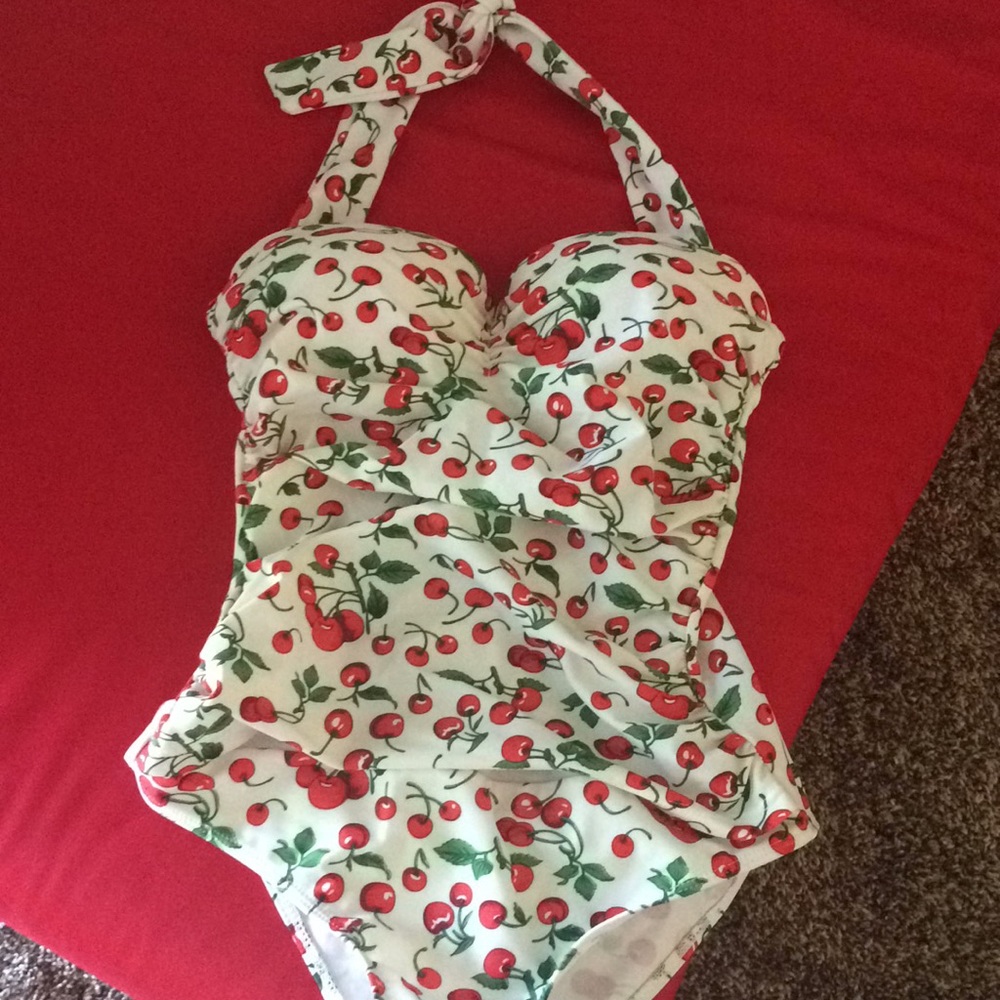Cherry one piece swimsuit